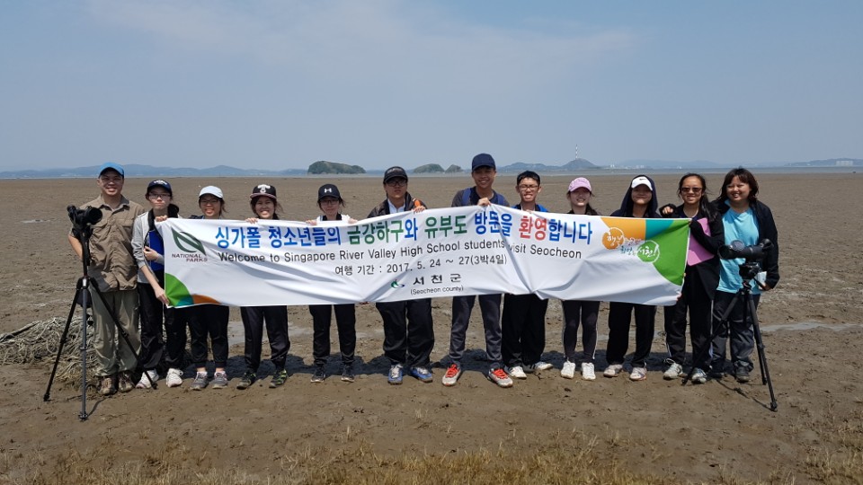서천군, 싱가포르 과학동아리, 서천 유부도 탐조하러 왔어요.